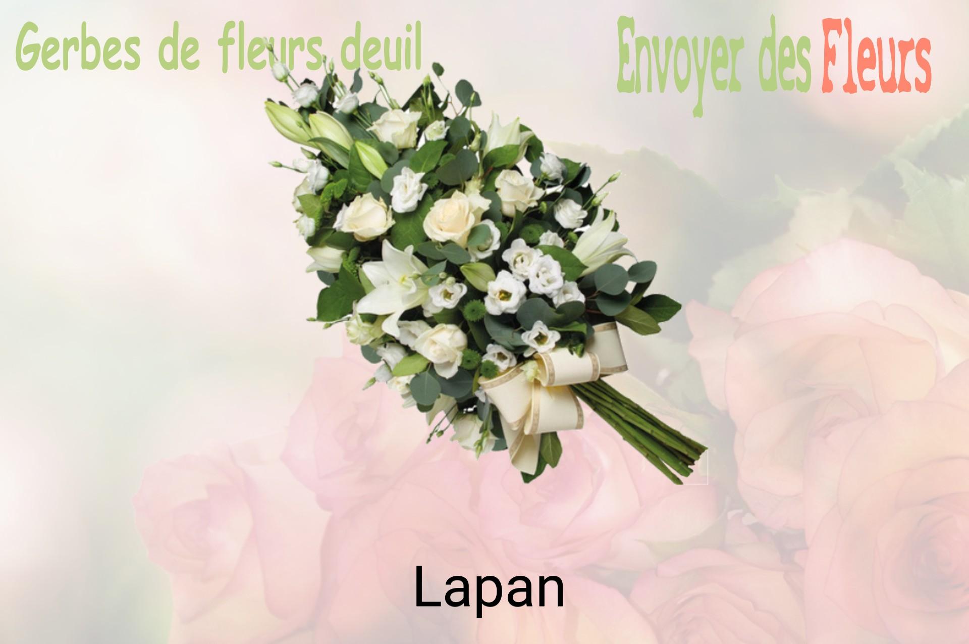Gerbe de fleurs de deuil livrée à Lapan